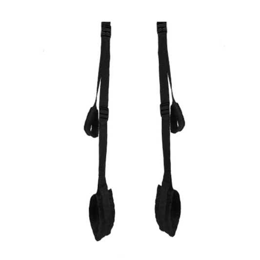 Soft door-jam sex swing with arm and thigh support