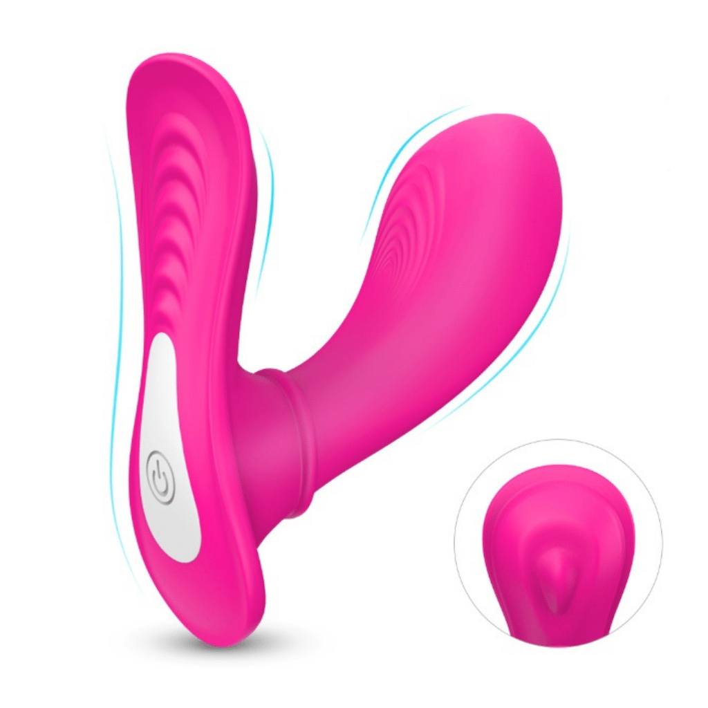 Wearable clitoral and G-Spot vibrator in pink