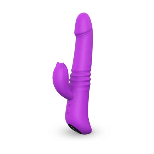 Thrusting heated rabbit vibrator 