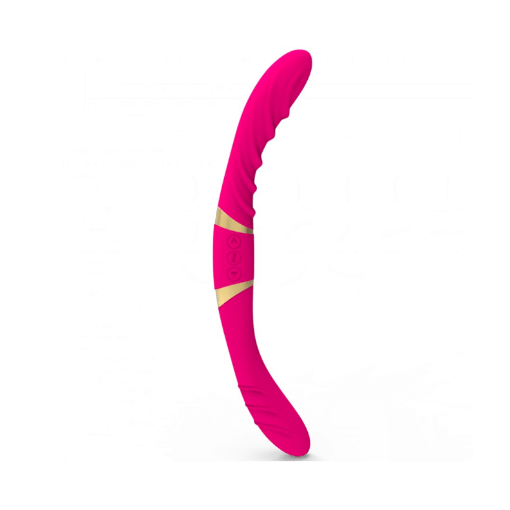 Pink dual headed vibrating dildo