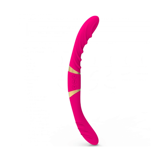 Pink dual headed vibrating dildo