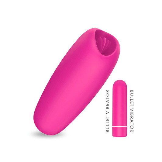 Pink bullet vibrator with silicone sleeve