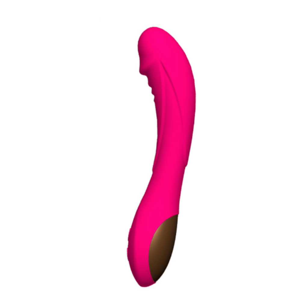 Insertable pink silicone vibrator